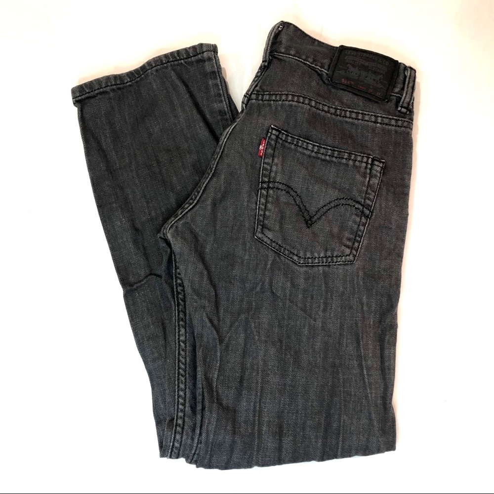 Levi 514 Boys straight leg black jeans sz 14